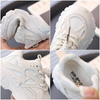 Kids Unisex Fashion Casual Solid Color Breathable Mesh Preppy Lace-Up Sneakers