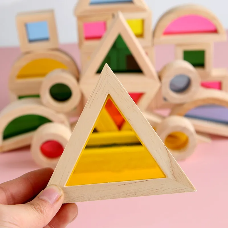 Children Kids Baby Fashion Kaleidoscope Building Blocks Puzzle Shape Color Cognitive Toys