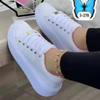 Women Fashion Plus Size Casual Solid Color Round-Toe Thick-Soled Sneakers