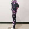 Abstract Lines Print Sexy High-Waisted Sports Yoga Pants