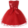 Girls Solid Color Shiny Sequins Printed Tutu Party Dress