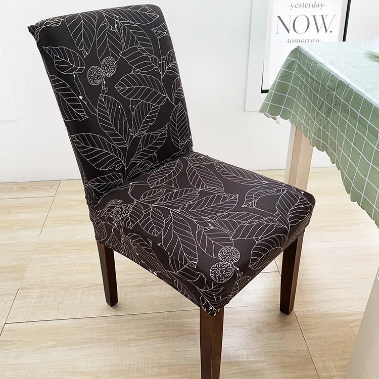 Simple Printed One-Piece Home Elastic Dustproof Chair Cover