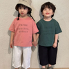 Children Kids Baby Fashion Girls Boys Casual Short Sleeve Letter Print T-Shirt