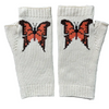 (Buy 1 Get 1) Autumn And Winter Women Fashion Orange Butterfly Warm Knitted Half Finger Gloves