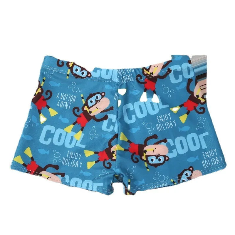 Kids Toddler Boy Fashion Animal Print Ice Silk Swim Shorts