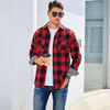 (Buy 1 Get 1) Men Autumn Winter Fashion Casual Versatile Flannel Plaid Long Sleeve Lapel Shirt