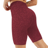 Knitted Seamless Leopard Fitness Pants Yoga Shorts