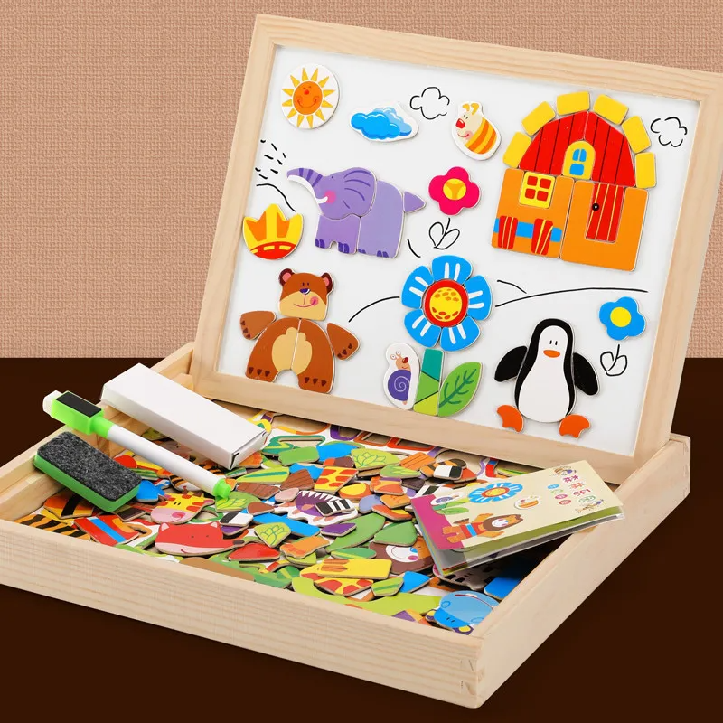 Fashion Creative Magnetic 12 Zodiac Double-Sided Drawing Board Children Puzzle Puzzle Toy