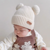 (Buy 1 Get 1) Kids Autumn Winter Casual Cute Fur Ball Solid Color Knitwear Hat