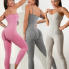 Women Fashion Sexy Solid Color Sling Sports Yoga Tight Jumpsuits