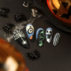 ( Buy 1 Get 2 ) Women Fashion Halloween Frosted Skull Pumpkin Cobweb Wearable False Nails