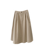 Fashion Casual One-Button High-Waist Solid Color Midi Skirt