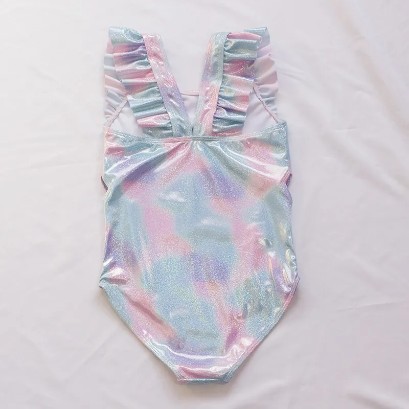 Children Kids Baby Fashion Girls Shell Bronzing Print One Piece Swimsuit