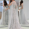 Women Wedding Party Sexy Shiny Maxi Mesh Dress