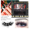 Women Fashion Multicolor Mink Hair False Eyelashes Santa Claus False Nail Set