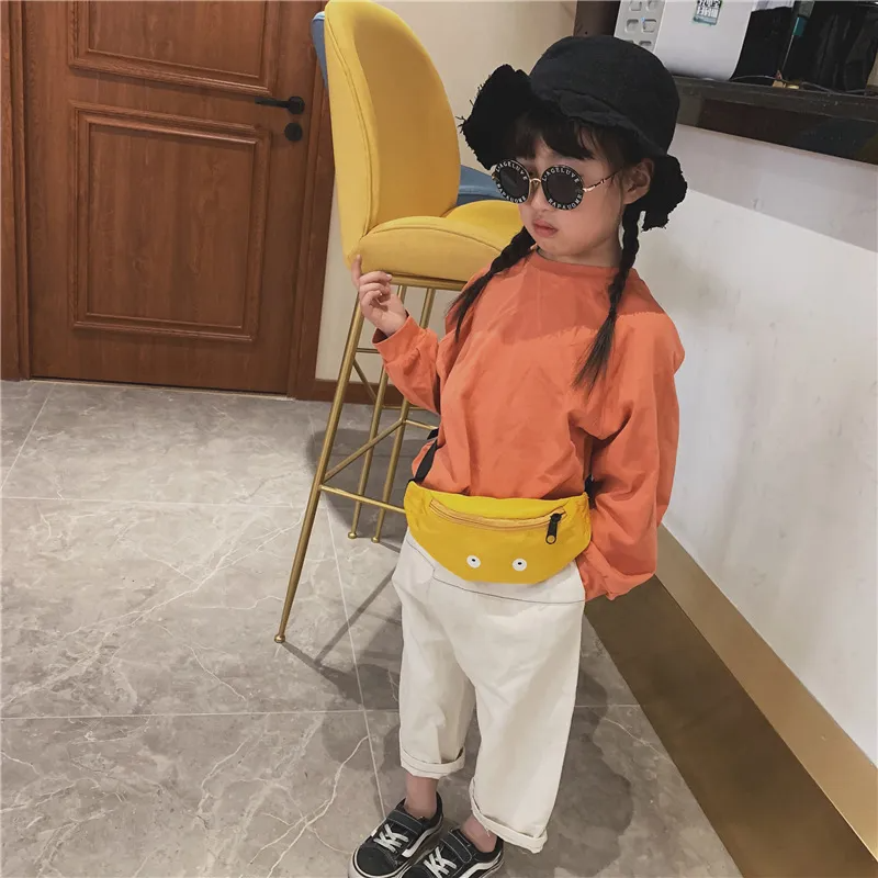 Kids Casual Wacky Pattern Design Solid Color Chest Bag