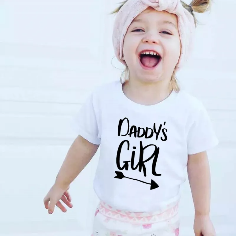 (Buy 1 Get 1) Children Kids Baby Fashion Boys Girls Short Sleeve Daddy'S Mama'S Letter Print T-Shirt