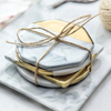 Marbled Ceramic Gold-Plated Heat Insulation Coaster