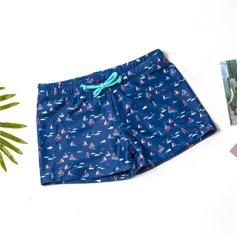 Children'S Shark Printed Boys' Swim Shorts