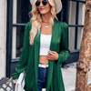 Women Fashion Casual Solid Color Long Sleeve Shirt Coat