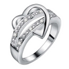 (Buy 1 Get 2) Women Simple Heart-Shaped Rhinestone Ring