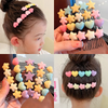 (Buy 1 Get 2) Kids Girls  Candy Color Floral Heart Star Comb Hair Card