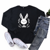 Easter Fashion Women'S Long Sleeve Bunny Print Round Neck Sweatshirt