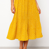 Women'S Fashion Polka Dot Print Pleated Skirt