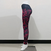 Red Rose Print High-Waisted Hip-Lifting Sports Cropped Leggings Pants