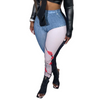 Women Fashion Tight Printing Jeans