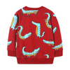 (Buy 1 Get 1) Children Kids Baby Fashion Boys Long Sleeve Cartoon Crocodile Print Round Neck Pullover Sweatshirt