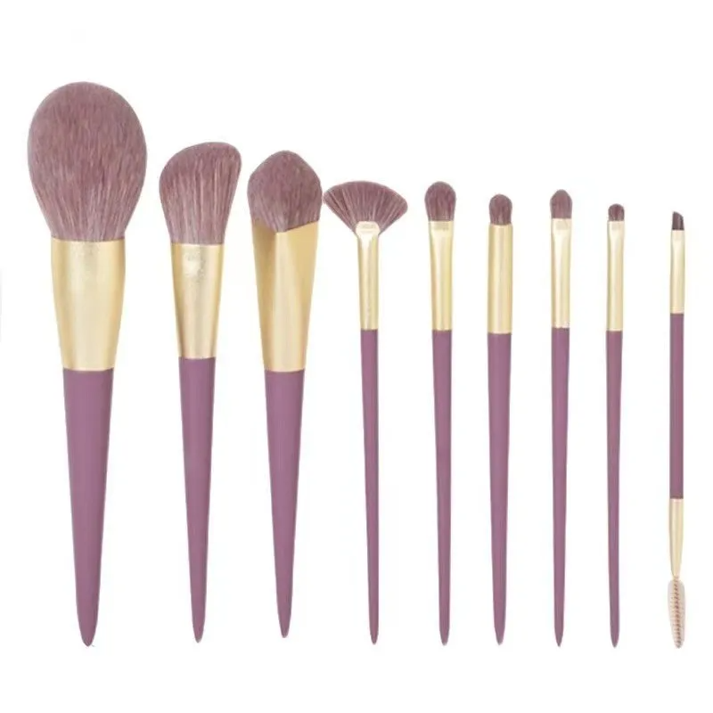 (Buy 1 Get 1) Women Simple Purple Blush Eyeshadow Powder Beauty Makeup Tools Makeup Brush Set