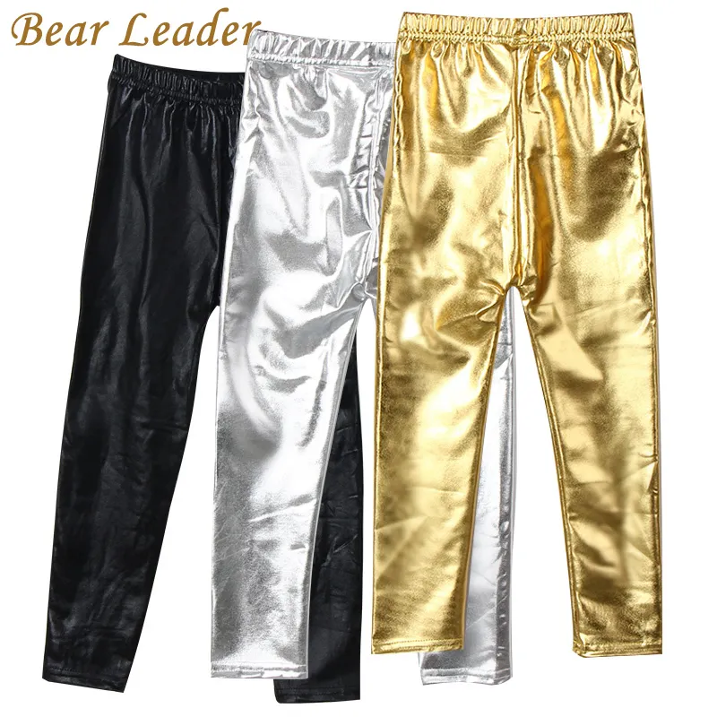 Kids Girls Basic Solid Color Elastic Pants