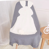 Kids Cute Rabbit Pattern Knitting Blanket