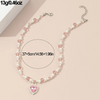 (Buy 1 Get 2) Children Kids Baby Fashion Girls Heart Rhinestones Bead Necklace