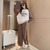 Kids Teen Girl Casual Letter Print Sweat Two-Piece Set