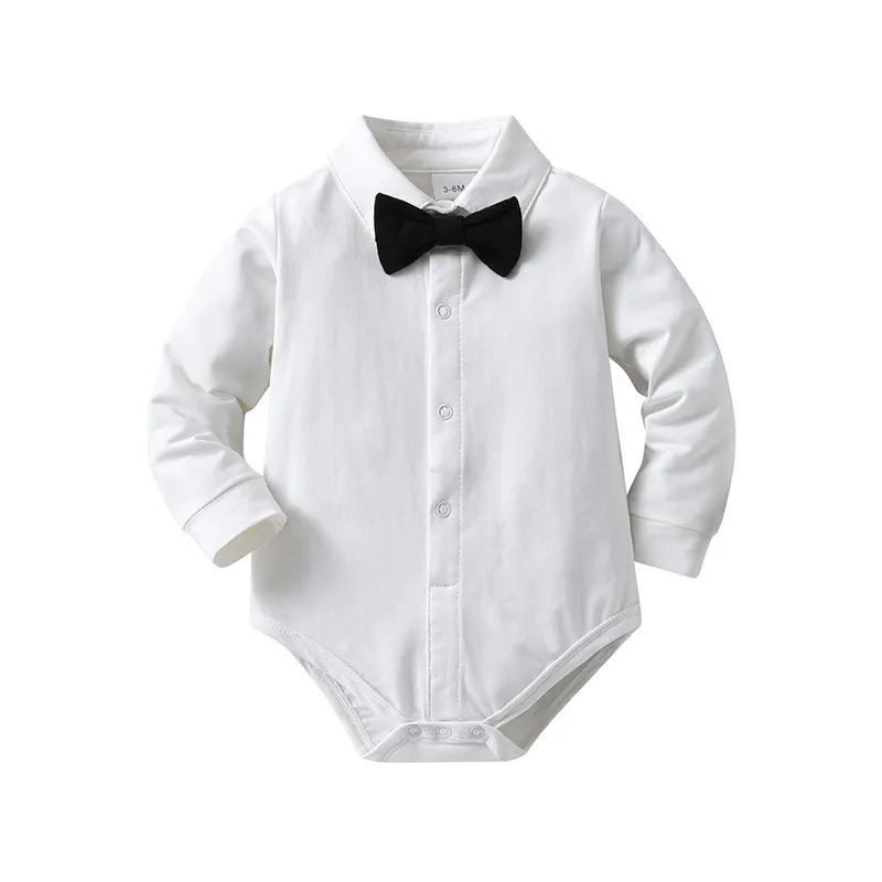 Kids Baby Boys Spring Autumn Fashion Casual British Style Bow Waistcoat Shirt Romper Suspender Trousers Boys Party Clothing Set