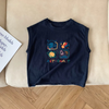 (Buy 1 Get 1) Kids Toddler Girls Boys Summer Basic Cotton Space Cartoon Sleeveless Round Neck T-Shirt