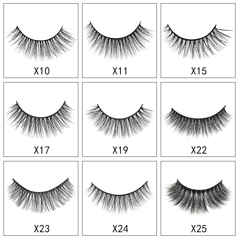 3pairs/Set Women 3D Multilayer Mink Hair Eyelashes