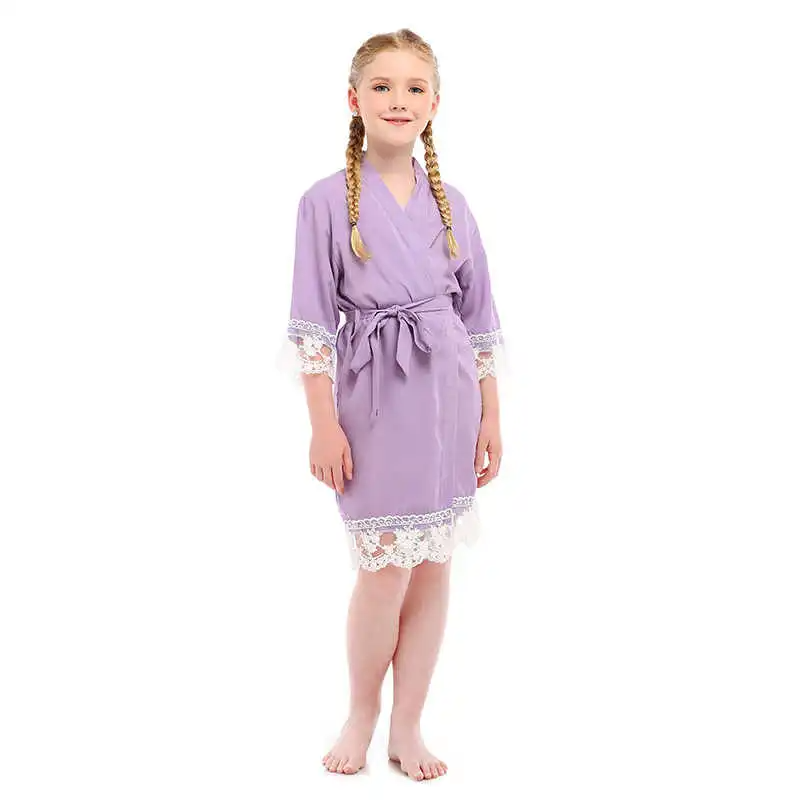 Children Solid Color Simple Loose Night-Robe