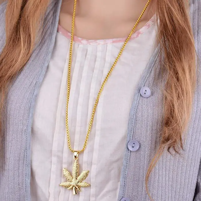 (Buy 1 Get 1) Hip Hop Style Maple Leaf Shape Design Necklace