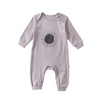 Baby  Fashion Casual Versatile Sun Moon Rainbow Strip Long Sleeve Round Neck Bodysuit