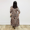 Women Fashion Leopard Print Long Sleeve Cardigan Coat