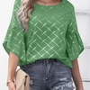 Summer Casual Women Loose Ruffled Sleeve Round Neck Blouse