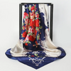 (Buy 1 Get 2) 90*90Cm Women'S Simple Fashion Floral Print Imitation Silk Scarf