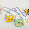 Kids Girls Fashion Sweet Candy Color Cartoon Bunny Fish Flower Silicone Mini Square Crossbody Bag