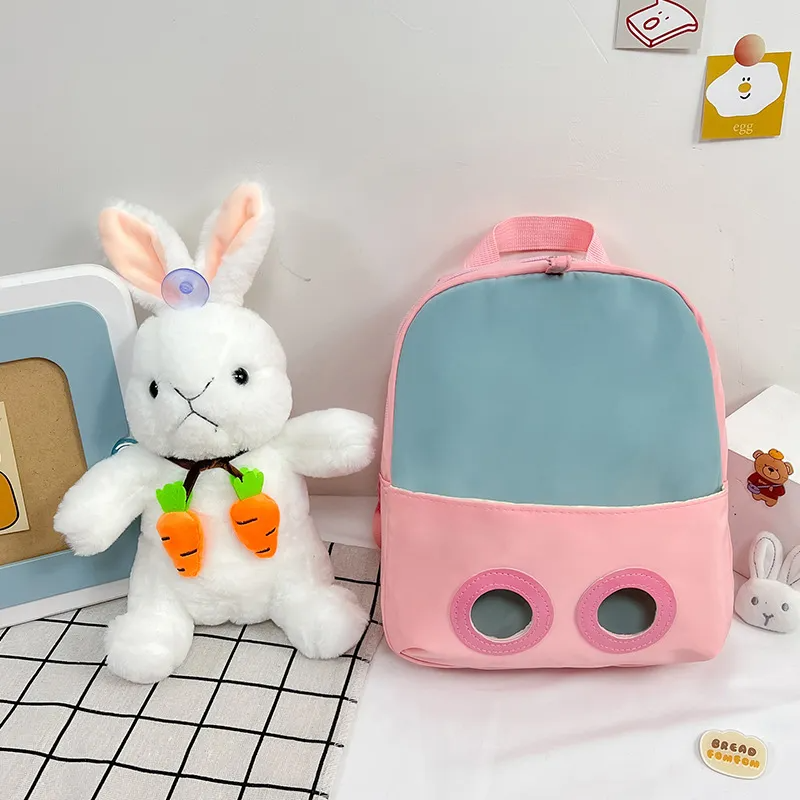 Children Kids Baby Fashion Boys Girls Cartoon Rabbit Doll Plushtoy Backpack School Bag