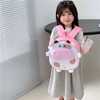 Children Kids Baby Fashion Girls Boys Cartoon Cow Pig Pattern Backpack School Bag