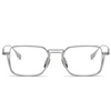 (Buy 1 Get 1) Men Simple Anti-Blue Light Generous Frame Metal Glasses Frame