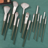 Buy One Get One, 14Pcs/Set Soft Bristle Loose Powder Brush Convenient With Pu Storage Bag